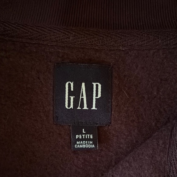 GAP Quarter-Zip Pullover Deep Plum Large Petite - Picture 11 of 11